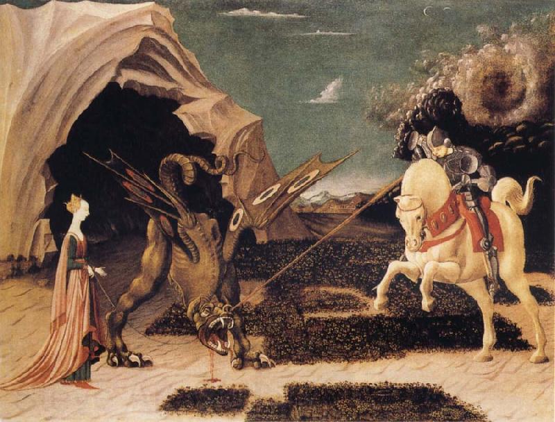 UCCELLO, Paolo St George and the Dragon Norge oil painting art